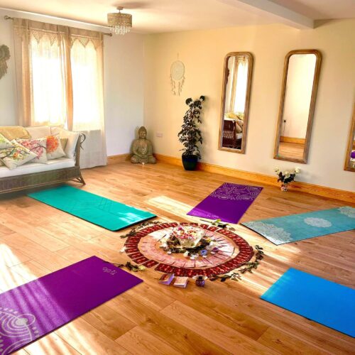 Meditation lounge at the Celtic Flame Yoga Retreat in Pembrokeshire